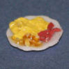 Dollhouse Miniature Breakfast Plate, Scrambled, 1/2